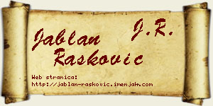 Jablan Rašković vizit kartica